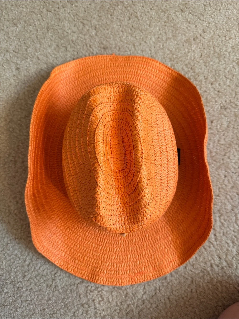 Houston Astros Orange Straw Fedora Hat with Blue Band